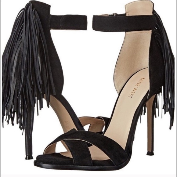 “NINE WEST” Hustle Fringe Heels - Picture 2 of 14